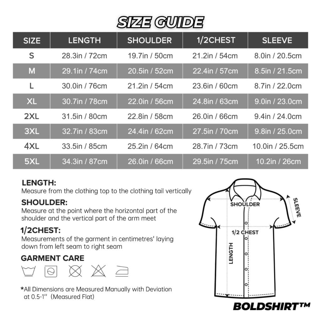 

<p style="margin-top: 10px;"><strong>📌 Note:</strong> If you're between sizes or prefer a looser fit, we recommend sizing up.</p>
<h4>📏 Size Chart (in inches)</h4>


<table style="width: 100%; border-collapse: collapse;" border="1" cellpadding="8">


<thead style="background-color: #0866ff20;">
<tr>
  <th>US Size</th>
  <th>1/2 Bust</th>
  <th>Length</th>
  <th>Shoulder</th>
  <th>Sleeve</th>
</tr>
</thead>
<tbody>
<tr><td>S</td><td>21.2</td><td>28.3</td><td>19.7</td><td>8.0</td></tr>
<tr><td>M</td><td>22.4</td><td>29.1</td><td>20.5</td><td>8.5</td></tr>
<tr><td>L</td><td>23.6</td><td>30.0</td><td>21.2</td><td>8.7</td></tr>
<tr><td>XL</td><td>24.8</td><td>30.7</td><td>22.0</td><td>9.0</td></tr>
<tr><td>2XL</td><td>26.0</td><td>31.5</td><td>22.8</td><td>9.4</td></tr>
<tr><td>3XL</td><td>27.5</td><td>32.7</td><td>24.4</td><td>9.8</td></tr>
<tr><td>4XL</td><td>28.7</td><td>33.5</td><td>25.2</td><td>10.0</td></tr>
<tr><td>5XL</td><td>29.5</td><td>34.3</td><td>26.0</td><td>10.2</td></tr>
</tbody>
</table>

<br>

<h4>📐 Size Chart (in centimeters)</h4>


<table style="width: 100%; border-collapse: collapse;" border="1" cellpadding="8">


<thead style="background-color: #0866ff20;">
<tr>
  <th>US Size</th>
  <th>1/2 Bust (cm)</th>
  <th>Length (cm)</th>
  <th>Shoulder (cm)</th>
  <th>Sleeve (cm)</th>
</tr>
</thead>
<tbody>
<tr><td>S</td><td>54</td><td>72</td><td>50</td><td>20.5</td></tr>
<tr><td>M</td><td>57</td><td>74</td><td>52</td><td>21.5</td></tr>
<tr><td>L</td><td>60</td><td>76</td><td>54</td><td>22.0</td></tr>
<tr><td>XL</td><td>63</td><td>78</td><td>56</td><td>23.0</td></tr>
<tr><td>2XL</td><td>66</td><td>80</td><td>58</td><td>24.0</td></tr>
<tr><td>3XL</td><td>70</td><td>83</td><td>62</td><td>25.0</td></tr>
<tr><td>4XL</td><td>73</td><td>85</td><td>64</td><td>25.5</td></tr>
<tr><td>5XL</td><td>75</td><td>87</td><td>66</td><td>26.0</td></tr>
</tbody>
</table>