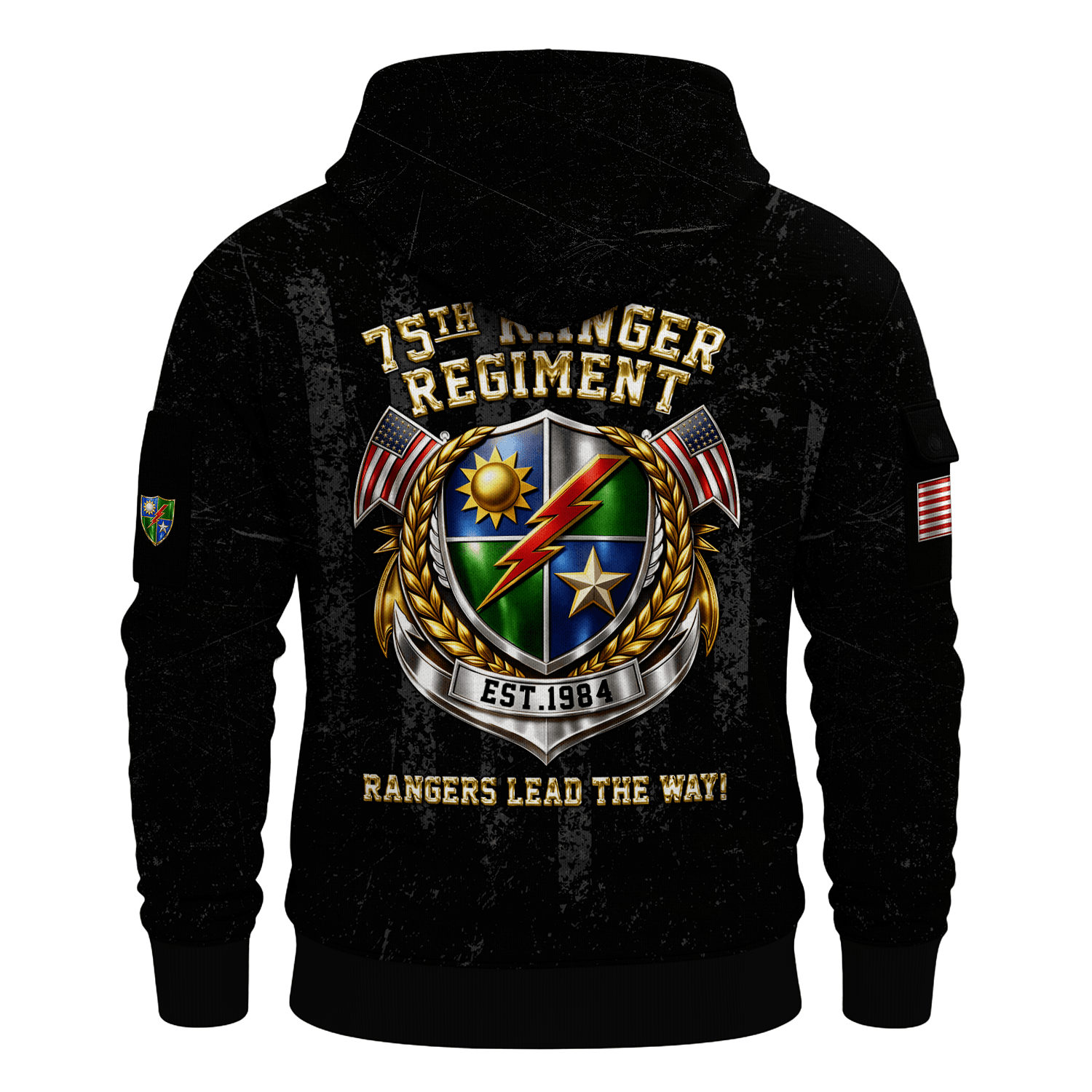 US Army 75th Ranger Regiment Quarter Zip Hoodie - BoldShirt™