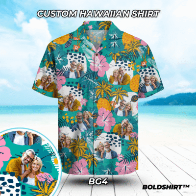 Personalized Hawaiian Shirt With Faces – Grandpa & Grandma