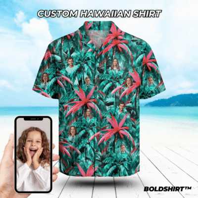 Personalized Hawaiian Shirt With Faces – Neon Island