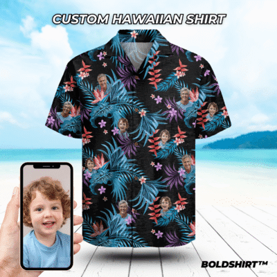Personalized Hawaiian Shirt With Faces – Midnight Tropic