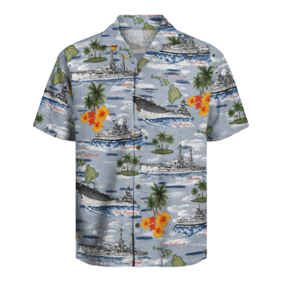 US Battleships Gray Hawaiian Shirt