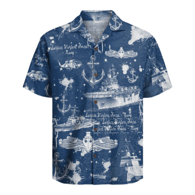 US Navy Surface Warfare Forces 250th Years of Service Hawaiian Shirt