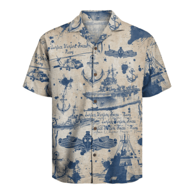 US Navy Surface Warfare Forces 250th Years of Service Hawaiian Shirt