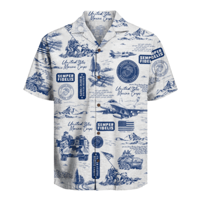 US MARINE 250th Years Of Service Hawaiian Shirt