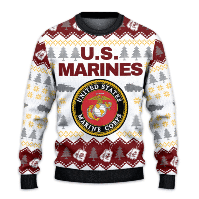 US MARINES 250th Years Of Service Lightweight Sweater Fleece Sweatshirt