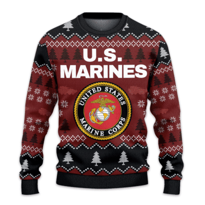 US MARINES 250th Years Of Service Lightweight Sweater Fleece Sweatshirt