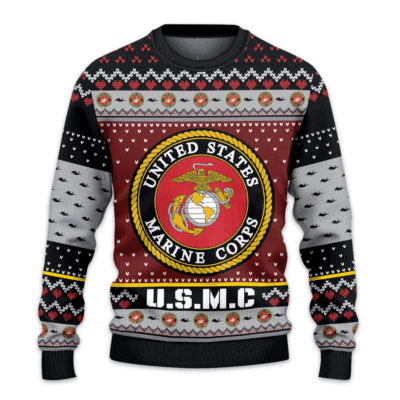 US MARINES 250th Years Of Service Lightweight Sweater Fleece Sweatshirt