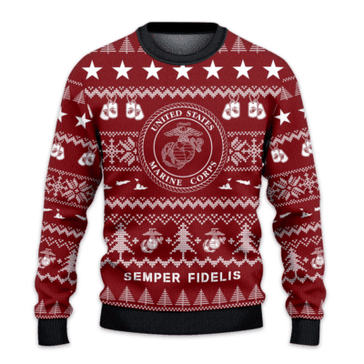 US MARINES 250th Years Of Service Lightweight Sweater Fleece Sweatshirt