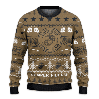 US MARINES 250th Years Of Service Lightweight Sweater Fleece Sweatshirt