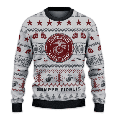 US MARINES 250th Years Of Service Lightweight Sweater Fleece Sweatshirt