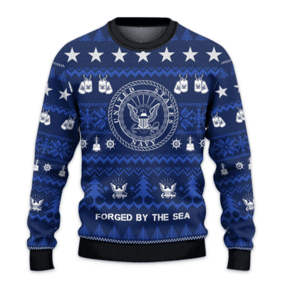 US NAVY 250th Years Of Service Lightweight Sweater Fleece Sweatshirt