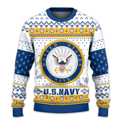 US NAVY 250th Years Of Service Lightweight Sweater Fleece Sweatshirt