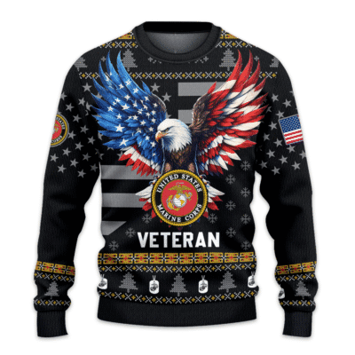 US MARINE 250th Years Of Service Lightweight Sweater Fleece Sweatshirt