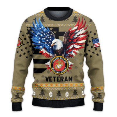 US MARINE 250th Years Of Service Lightweight Sweater Fleece Sweatshirt