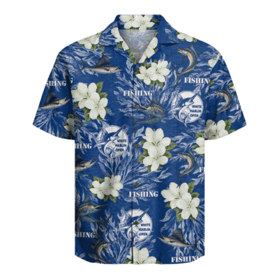 Blue Marlin Tropical Fishing Hawaiian Shirt