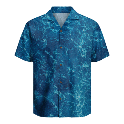 Blue Ocean Camo Fishing Hawaiian Shirt