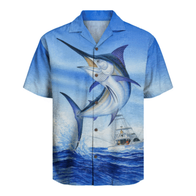  Marlin Splash Fishing Hawaiian Shirt