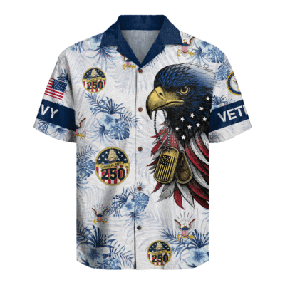US Navy 250th Years Of Service Hawaiian Shirt