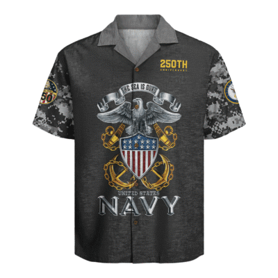 US Navy 250th Years Of Service Hawaiian Shirt