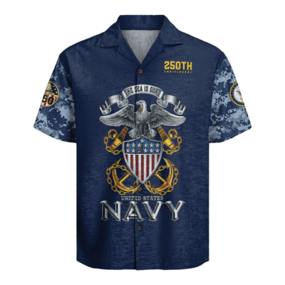 US Navy 250th Years Of Service Hawaiian Shirt