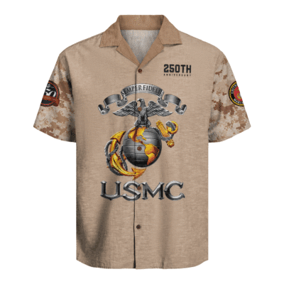 US MARINE 250th Years Of Service Hawaiian Shirt