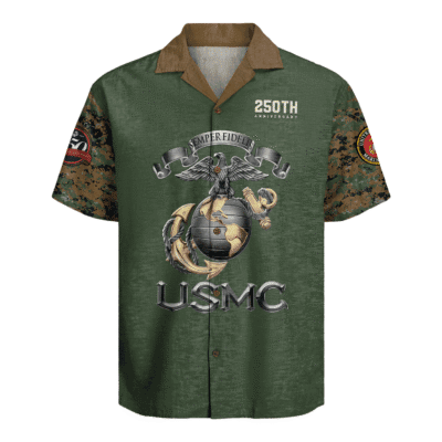 US MARINE 250th Years Of Service Hawaiian Shirt