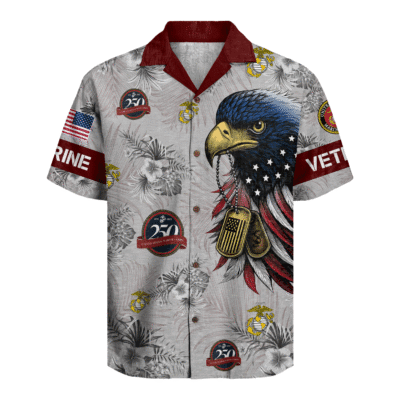 US MARINE 250th Years Of Service Hawaiian Shirt