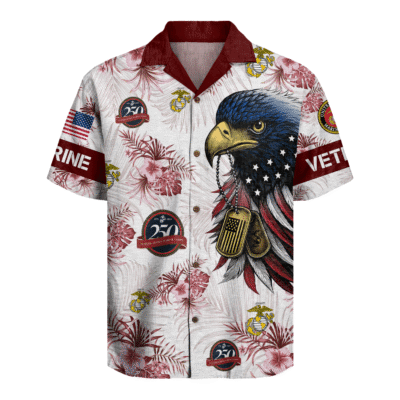US MARINE 250th Years Of Service Hawaiian Shirt