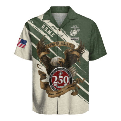 US MARINE 250th Years Of Service Hawaiian Shirt