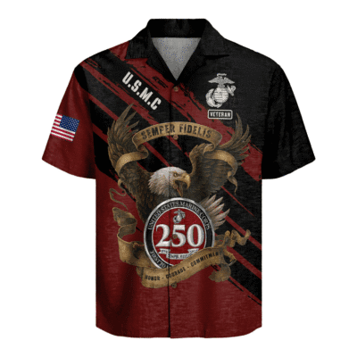 US MARINE 250th Years Of Service Hawaiian Shirt