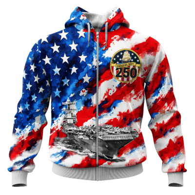 US NAVY 250th Years Of Service All-over Hoodie
