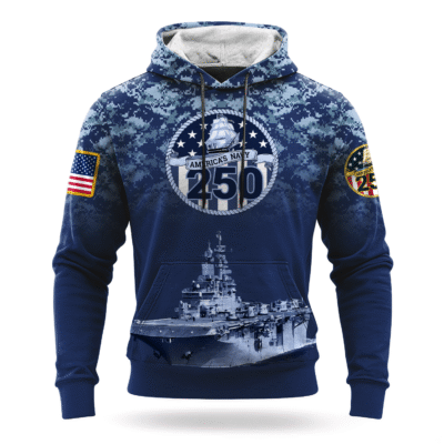 US NAVY 250th Years Of Service All-over Hoodie