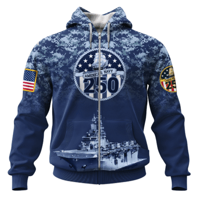 US NAVY 250th Years Of Service All-over Hoodie