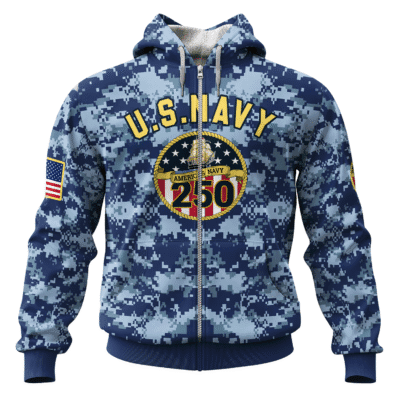 US NAVY 250th Years Of Service All-over Hoodie