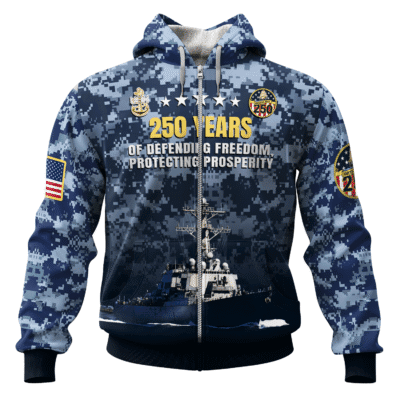US NAVY 250th Years Of Service All-over Hoodie
