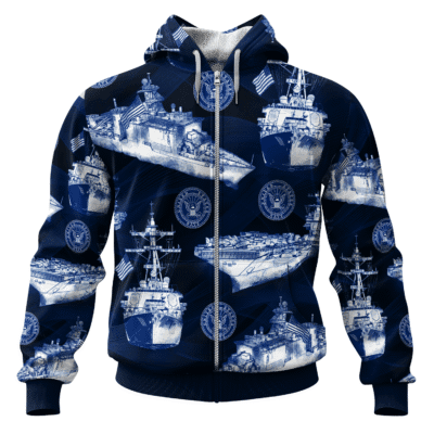 US NAVY 250th Years Of Service All-over Hoodie