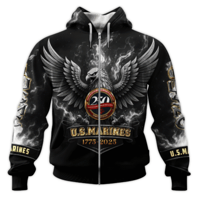 US MARINE 250th Years Of Service All-over Hoodie