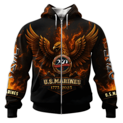 US MARINE 250th Years Of Service All-over Hoodie