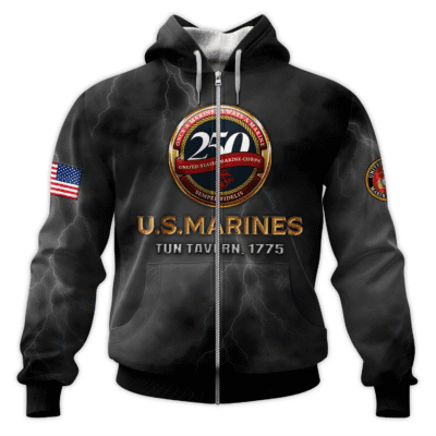 US MARINE 250th Years Of Service All-over Hoodie