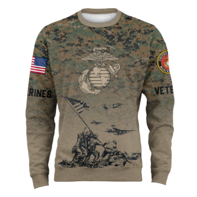 US MARINES 250th Years Of Service Lightweight Sweater Fleece Sweatshirt