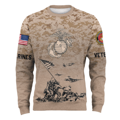 US MARINES 250th Years Of Service Lightweight Sweater Fleece Sweatshirt
