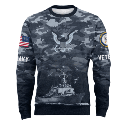 US NAVY 250th Years Of Service Lightweight Sweater Fleece Sweatshirt