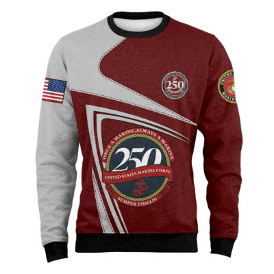 US MARINES 250th Years Of Service Fleece Sweatshirt
