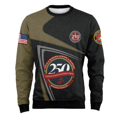 US MARINES 250th Years Of Service Fleece Sweatshirt
