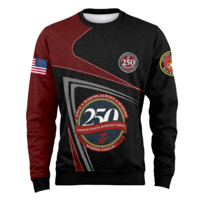US MARINES 250th Years Of Service Fleece Sweatshirt