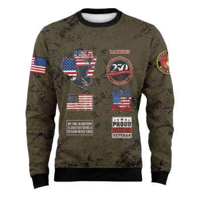 US MARINES 250th Years Of Service Fleece Sweatshirt