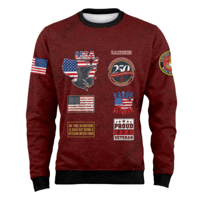 US MARINES 250th Years Of Service Fleece Sweatshirt