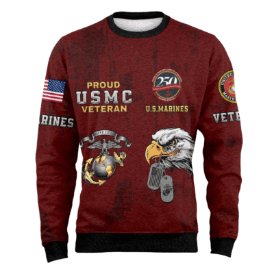 US MARINES 250th Years Of Service Fleece Sweatshirt