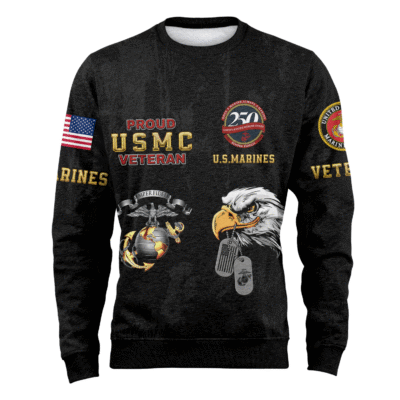 US MARINES 250th Years Of Service Fleece Sweatshirt